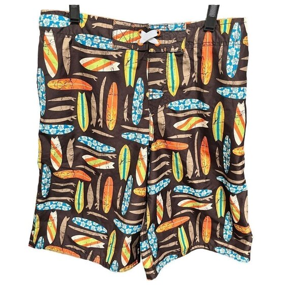 Mossimo Mens Surfboard Print Broad Shorts Surfing Size XL 16/18 - Picture 3 of 6